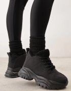 vices Bocanci Adidași Negre cu Platformă cu Ștanțare Nirrise