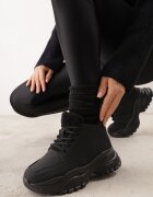 vices Bocanci Adidași Negre cu Platformă cu Ștanțare Nirrise