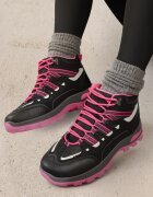 vices Bocanci de trekking Negru-Fuchsia cu șireturi Afellie