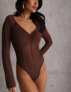 vices Body Maro stil Longsleeve cu Decolteu în formă de V Asstre