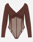 vices Body Maro stil Longsleeve cu Decolteu în formă de V Asstre