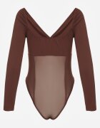 vices Body Maro stil Longsleeve cu Decolteu în formă de V Asstre