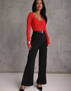 vices Body Roșu Longsleeve cu decolteu în V Asstre