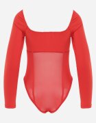 vices Body Roșu Longsleeve cu decolteu în V Asstre