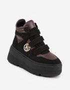 vices Botine adidași Negru-Maro pe platformă în stil Y2K Gelira