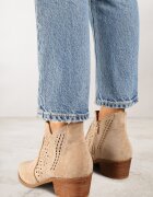 vices Botine Bej Cowboy cu Toc gros cu Tiv ajurat Selahra