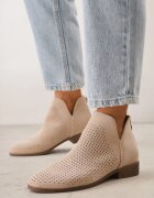 vices Botine Bej deschis cu talpă plată decorate cu decupaj Felirwen