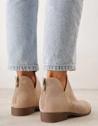 vices Botine Bej deschis cu talpă plată decorate cu decupaj Felirwen