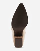 vices Botine Bej stil cowboy cu toc conic decorate cu broderie Xalfedi