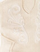 vices Botine Bej stil cowboy cu toc conic decorate cu broderie Xalfedi