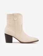 vices Botine Bej Stil Cowboy pe Toc Gros Velfedi