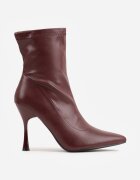 vices Botine Bordeaux Elastice cu Toc Clepsidră Noraye