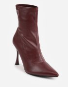 vices Botine Bordeaux Elastice cu Toc Clepsidră Noraye