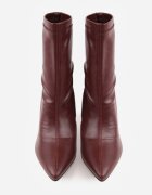 vices Botine Bordeaux Elastice cu Toc Clepsidră Noraye