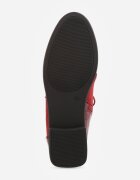 vices Botine bordeaux lăcuite ornamentate cu imprimeu în relief Uzvila