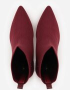 vices Botine Bordeaux pe toc geometric cu carâmb tip șosetă Falunelle