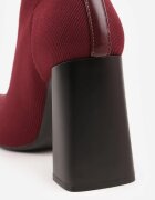 vices Botine Bordeaux pe toc geometric cu carâmb tip șosetă Falunelle