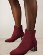 vices Botine Bordo cu cristale cu toc Vortisha