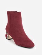 vices Botine Bordo cu cristale cu toc Vortisha