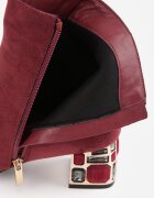 vices Botine Bordo cu cristale cu toc Vortisha