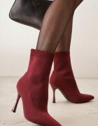 vices Botine Bordo cu toc cui cu carâmb elastic Nallafia