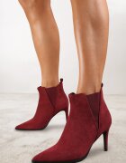vices Botine Bordo cu toc cui în stil clasic cu inserție elastică Vittania