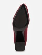 vices Botine Bordo cu toc stâlp cu formă geometrică și cu carâmb elastic Falessea