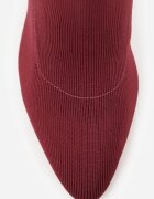 vices Botine Bordo cu toc stâlp cu formă geometrică și cu carâmb elastic Falessea