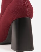 vices Botine Bordo cu toc stâlp cu formă geometrică și cu carâmb elastic Falessea