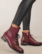 vices Botine Bordo în stil Ghete cu motiv Piele de crocodil Alirriva