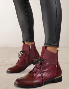 vices Botine Bordo în stil Ghete cu motiv Piele de crocodil Alirriva