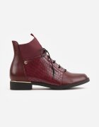 vices Botine Bordo în stil Ghete cu motiv Piele de crocodil Alirriva