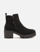 vices Botine Chelsea Negre cu toc gros cu fermoar decorativ Terillda
