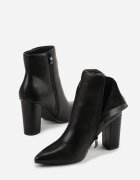 vices Botine Clasice Negre cu toc gros cu vârf ascuțit Tavitta