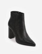 vices Botine clasice pe toc gros cu vârf ascuțit Ketiss Negre