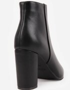 vices Botine clasice pe toc gros cu vârf ascuțit Ketiss Negre