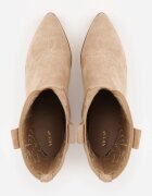 vices Botine Cowboy Bej închis pe Toc gros Decorate cu Broderie Nelithen