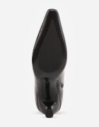 vices Botine Elegante Negre pe toc pisicuță Decorate în relief Brottalie