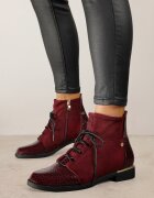 vices Botine Ghete Bordo decorate cu elemente lăcuite Afridde
