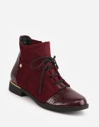 vices Botine Ghete Bordo decorate cu elemente lăcuite Afridde