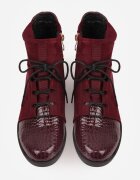 vices Botine Ghete Bordo decorate cu elemente lăcuite Afridde