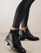 vices Botine Ghete Negre Decorate Cu Cusături Vamine