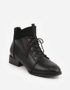 vices Botine Ghete Negre Decorate Cu Cusături Vamine