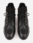 vices Botine Ghete Negre Decorate Cu Cusături Vamine