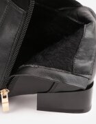 vices Botine Ghete Negre Decorate Cu Cusături Vamine