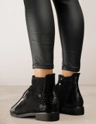 vices Botine Ghete Negre decorate cu elemente lăcuite Afridde