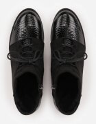 vices Botine Ghete Negre decorate cu elemente lăcuite Afridde