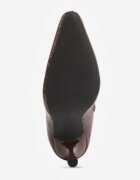 vices Botine la gleznă Embosate Maro cu toc cui în stil elegant Tadvire