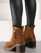 vices Botine Maro cu toc bloc Boho cu fermoar Kodra