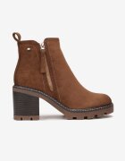 vices Botine Maro cu toc bloc Boho cu fermoar Kodra